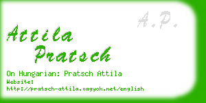 attila pratsch business card